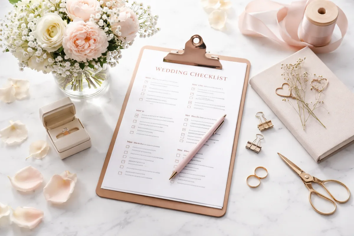 Checklist mariage complète mois par mois à télécharger